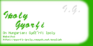 ipoly gyorfi business card